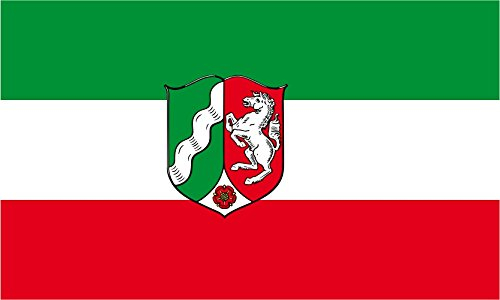 Kiwistar - Aufkleber - Nordrhein-Westfalen - Bundesland Deutschland Autoaufkleber Sticker Flagge