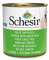 Schesir Dog Huhn mit Erbse, Hundefutter nass, 16 Dosen x 285 g