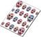 AWS Set Water Newsee Decals Skulls Mexican Sugar Skulls Diamond Mix 3 Types fiorati Nail Art Stickers Decoration Flowers Mexicain Skulls Decorated Skulls Mixed Types Diamond Craneo 20