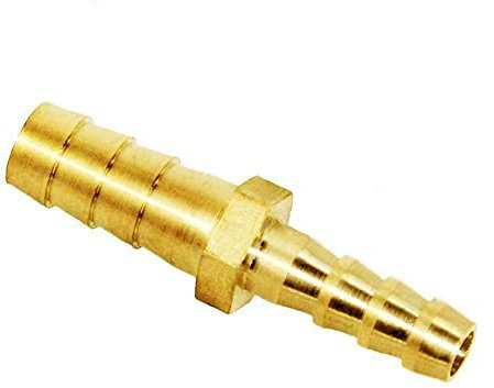 Joywayus Réducteur de 1/10,2 cm vers 5/40,6 cm ID Tuyau Barbus Splicer, hexagonale Union laiton raccord d'eau/carburant/Air 1/4-5/16