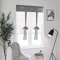SIMPVALE 1 Pezzo Tie up - Tenda in Voile Tulle Ricamo Romano Tenda - Tende Pannelli Finestra per Camera da Letto, Studio, Bagno, Cucina, Grigio, 80x140cm