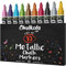 Chalkola Kreidestifte für Tafel Abwaschbar - 10 Metallic Stifte mit 6mm Umkehrbare Spitze - Kreide Stift für Fenster, Tafel, Whiteboard und als Glasstift - Chalk Markers für Erwachsene & Kinder