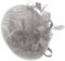 Caprilite Silver Grey and Silver Sinamay Big Disc Saucer Fascinator Hat for Women Weddings Headband