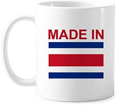 Tasse mit Aufschrift Made in Costa Rica, Keramik, Kaffee, Porzellan