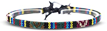 Made by Nami Boho Surfer-Armband Damen & Herren - Handmade Strand Festival Accessoires - Ethno Hippie Style - 100% Wasserfest & Verstellbar - Freundschaftsarmbänder Mädchen (Azteken)