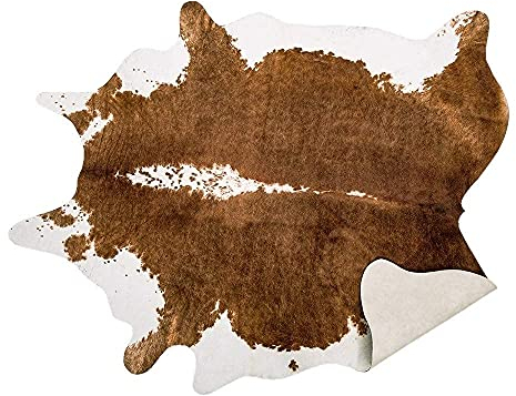 AROGAN Premium Kunstrindsleder-Teppich, 6 x 10 cm, robust und groß, Kuh-Druck, geeignet für Schlafzimmer, Wohnzimmer, Western-Dekor, Kunstpelz, Tier, Kuhfell-Teppich