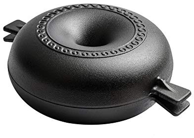 Unbeschichtete Gusseisen Gebratene Süßkartoffel-Topf, verdickte Barbecue Topf geröstet und Shabu-Shabu gesund und sicher Barbecue Grill Eisenpfanne,22CM