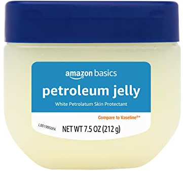 Amazon Basics Petroleum Jelly, Skin Protectant and Moisturizer for Dry Cracked Skin, Chapped Lips, Minor Cuts, Unscented, 7.5 oz, 1-Pack (Previously Solimo)