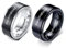 Ihanskio Passen Sie Mattierte Passende Paare Ringe Mit Gravierten Crown Mustern An Matter Versprechensring Personalisiert Seine Ringe Eheringe Paarschmuck (Schwarz-Spinner)
