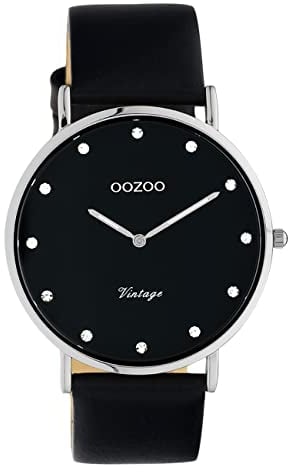 Oozoo Vintage Damen Uhr - Armbanduhr Damen mit 20mm Lederarmband - Analog Damenuhr in rund C20247