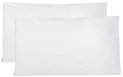Kissenbezug 40x80 cm 2er Set - 100% Baumwolle, Superweicher Premium Jersey Kopfkissenbezug, Schlicht und edel im Design, Made in Italy - Weiß