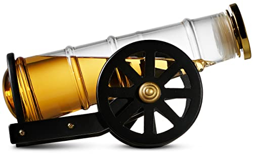 Godinger Whiskey Dekanter, Kanone Liquor Dekanter, Whiskey Geschenkset, Geschenke für Männer