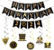 Silvester Deko 2025 Happy New Year Girlande Banner 2025 Hängende Wirbel Dekoration Silversterdeko Party Set Schwarz Gold Spiral Girlanden für NeuJahr Party Deko