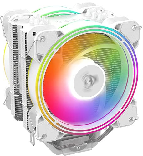 Simpletek Disipador Juegos RGB Con Ventilador Para CPU | Blanco, Socket: LGA 1700 1200 115X 1156 2011 1851