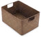 IGNPION Canasta de almacenamiento abierta para sala de estar, escritorio, caja decorativa de mimbre tejido, cesta rectangular para baño, organizador de almacenamiento, estantes y escritorios, cesta de