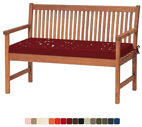 Lsjoaw Bankauflage 160X40X3CM Bankkissen Sitzauflage Sitzkissen wasserdicht Gartenbankauflage Schaukelkissen für Gartenbank Schwingen Bankpolster Outdoor für Fensterbank Gartenkissen Dunkelrot