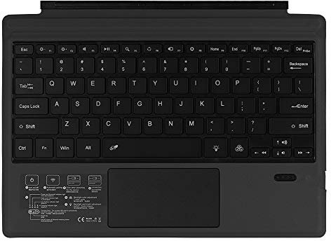 Niniang Clavier sans Fil avec Pavé Tactile pour/Surface Pro 7, Clavier sans Fil Bluetooth Ultra-Mince à Rétroéclairage Couleur 7