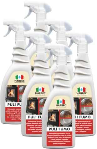 MARBEC PULI FUMO 750MLX6Stck Stark entfettendes Reinigungsmittel für Öfen, Grills, Herde und Backformen