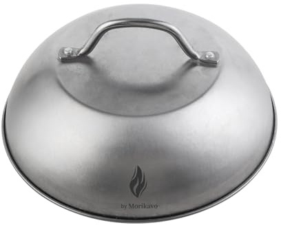 Morikavo Cheese Melting Dome,9 inch Stainless Steel Round Smashed Burger Basting Cover,Grill Lid,Cooking Dome for Flat Top Griddle Accessories