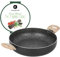 KASANOVA tegame antiaderente 28 cm Black Stone, tegame per induzione, con coperchio, rivestimento antiaderente indistruttibile a 3 strati