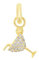 Amor Charm 925 Sterling Silber Damen Charms, mit Zirkonia synth., 2 cm, Weiß, Cocktail, Kommt in Schmuck Geschenk Box, 2038489