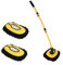 Zghhc 1 Set di Spazzole per Autolavaggio con Manico Lungo, Prodotti per Pulizia 'Auto in Microfibra, Spazzoloni per Autolavaggio con 2 Testine di Ricambio, Kit di Pulizia per Spazzole per Auto con