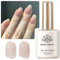 BORN PRETTY Jelly Gel Nail Polish 15ml Natural Milky Gel Polish Silk Peach Color Translucent Nail Gel Soak Off U V LED Nail Lamp Jelly Sheer Gel Polish Nail Art
