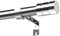 Silber Edelstahl Gardinenstange, 25mm Durchmesser, Verstellbar 67-222cm, mit Zubehörset, Geeignet für Wohnzimmerfenster, Esszimmer, Schlafzimmer