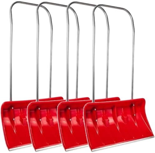 Yoursgarten - Pala quitanieves robusta con mango de metal (4X)
