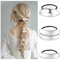 Silver Hair Cuffs 3PCS Silver Ponytail Cuff Hair Tie for Women Metal Hair Cuff Wrap for Thick Hair Cute Geometric Hair Accessories