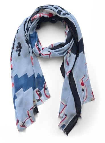CECIL Damen B572712 Bedruckter Schal, Fresh Light Blue, A
