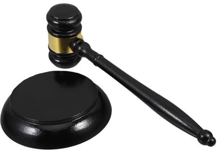 OHPHCALL 1 Satz Auktionshammer Block Anwälte Hammer Und Anbindung holzwerkzeug zimmererhammer Holzhammer für Versteigerungen Pfannenwender wok Richter Auktion Hammer Holzhämmer Black