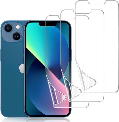 DYNASCO 3 Pack for iPhone 13/13 Pro TPU Screen Protector, Self-Healing HD Clear Soft Flexible TPU Hydrogel Film for iPhone 13/13 Pro 6.1 - Scratch-Resistant, Bubble Free, Easy Installation