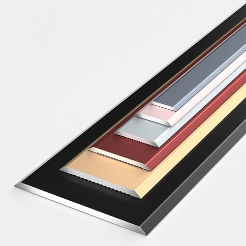 Flachnaht-Übergangsleiste, 3 X 0,9 M, Selbstklebende Bodenspalt-Abdeckstreifen, Aluminium-Kantenleiste Für Wandnähte/Schrank/Decke, Wasserdicht(Silver,10mm)