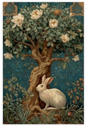 NLKQHTF William Morris Baum-Kunst-Poster, Leinwand-Poster, Schlafzimmer, Dekoration, Landschaft, Büro, Raumdekoration, Geschenk, 30 x 45 cm