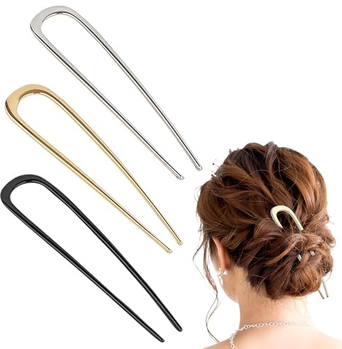 Aucuu 3pcs Forcine per Capelli, Forcine per CapelliFrancesi da Donna, per Acconciature Updos, Chignon e Twist