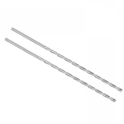 ROWORKX 2Pcs 7mm x 300mm Extra Long HSS Twist Drill Bits - Straight Shank Spiral Drill Bits for Wood, Metal, Aluminium, Plastic