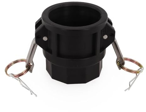FUBESK Camlock Cam and Groove PP Müllpumpenadapter für zuverlässige Verbindung, 5,1 cm, Schwarz