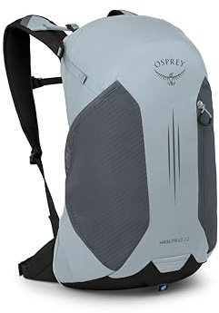 Osprey Hikelite LT 22L Wanderrucksack - Leichter Reise-Tagesrucksack mit Regenschutz für Damen und Herren, Silberfutter