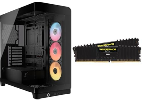 CORSAIR Frame 4500X RS-R ARGB Panoramic Glass Mid-Tower PC Case x CORSAIR Vengeance LPX DDR4 RAM 32GB (2x16GB) 3200MHz CL16-20-20-38 1.35V Intel XMP AMD EXPO Computer Memory