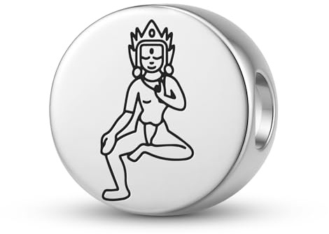 Buddhistische Götter Khadi Ravani Tara-Charm-Perle aus 925er Sterlingsilber, Totem-Symbol-Anhänger, Charm-Emblem, spirituelles Siegel, Schmuck, Halskette, passend für Original-Armband-Schmuck