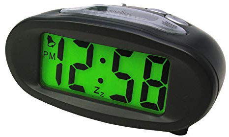Acctim 14197 Eclipse Solar Dual Power Alarm Clock Silver