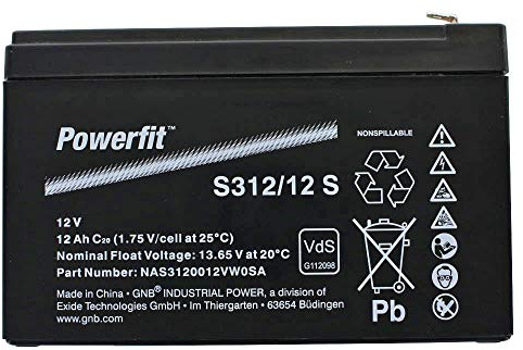 Exide Powerfit S312/12S Blei Akku 12 Volt Anschluss 4,8mm