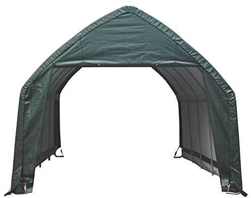 ShelterLogic Folien Zeltgarage Gerätehaus | Grün | 610x390x370 cm