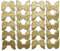 Kunze Engelsflügel klein, 2,5 x 3 cm, Gold, 20 Stück auf Blatt, aus geprägtem Papier