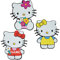 alles-meine.de GmbH 3 TLG. Set: 3-D Wandbild/Wandtattoo/Türschild - Hello Kitty incl. Namen - aus Moosgummi - Blume Katze Mädchen Wandsticker Wanddeko für Kinderzimmer Kind K..