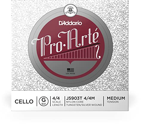 D'Addario Pro-Arte Cello Single G String, 4/4 Scale, Medium Tension
