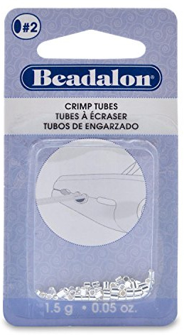 Beadalon Crimp Tubes Size 2 1.5g-Silver-Plated