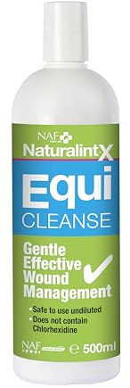 NAF NaturalintX EquiCleanse 500ml – Antibacterial Wound Wash for Horses – With Grapefruit Seed Extract – Cleans & Protects Minor Cuts, Grazes & Skin Irritations – Essential First Aid Solution