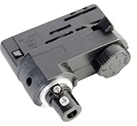 QAZQA - Modern Pendelleuchte I Pendellampe I Hängelampe I Pendellampe I Pendelleuchte I Lampe I Leuchtenadapter für 3-Phasen-Schiene schwarz - 3-phasig - Kunststoff Rechteckig - LED geeignet